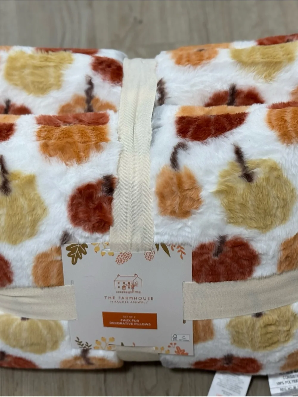 The Farmhouse Collection Faux Fur Decorative Pillow
